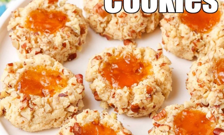 Pecan Thumbprint Cookies - Barefeet in the Kitchen